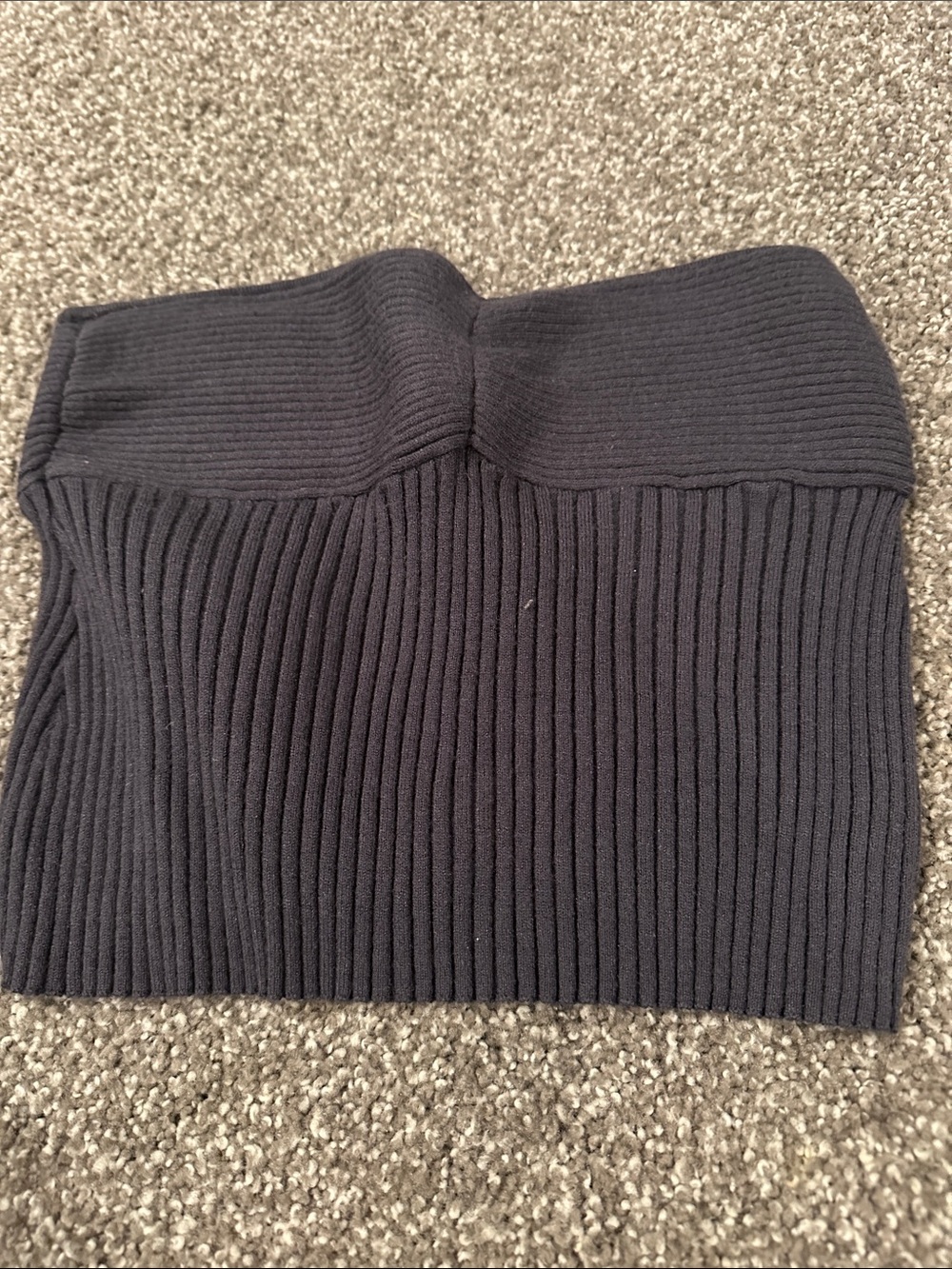 La Hearts Black Ribbed Tube Top